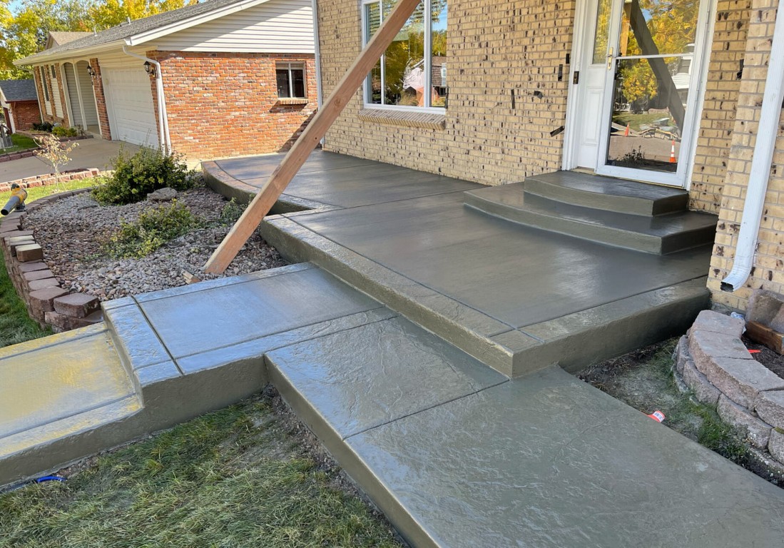 Concrete steps and stairs