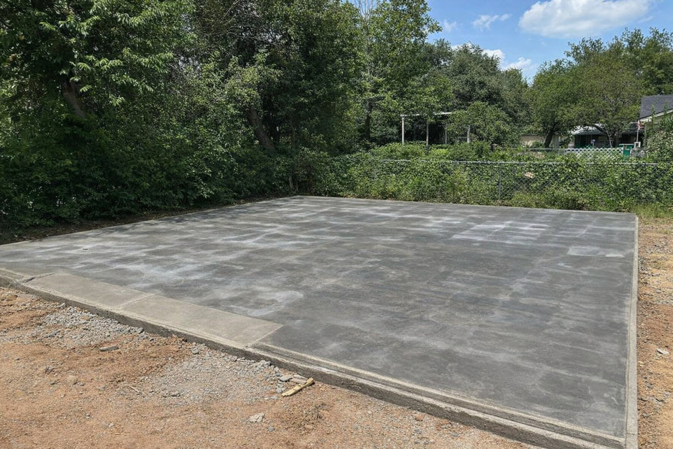 Slab foundation building