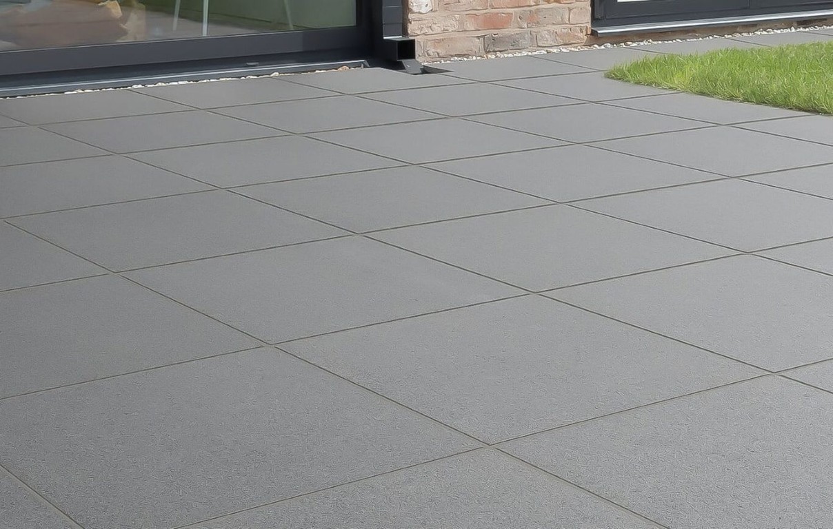 Concrete patio construction